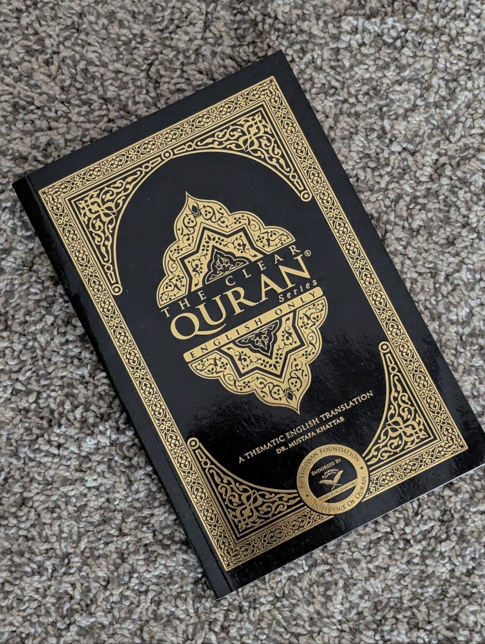 The Clear Quran - English Only (Black & Gold Cover)
